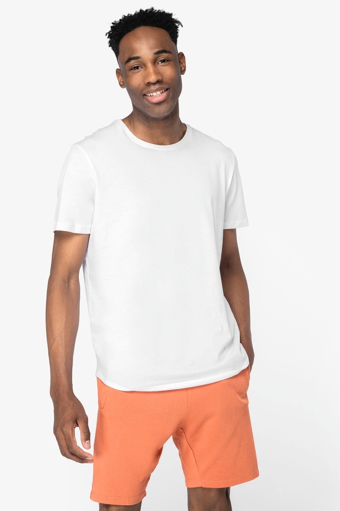 [NS331-Black-XS] NS331 - T-shirt écoresponsable bas arrondi homme - Black (XS)