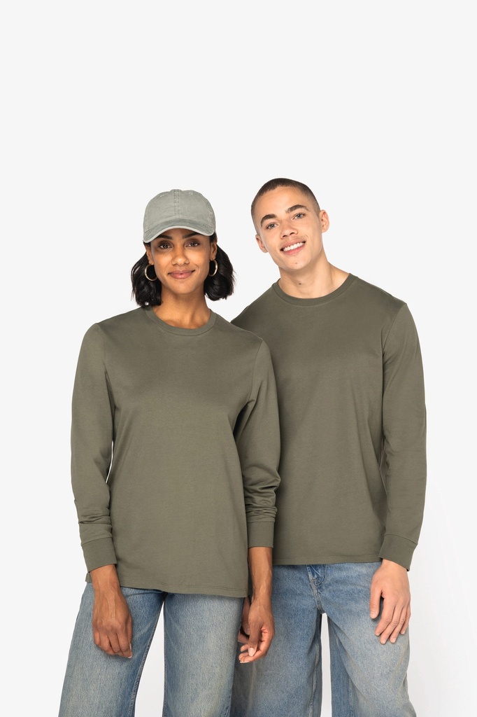 [NS333-OrganicKhaki-XS] NS333 - T-shirt écoresponsable manches longues unisexe - OrganicKhaki (XS)