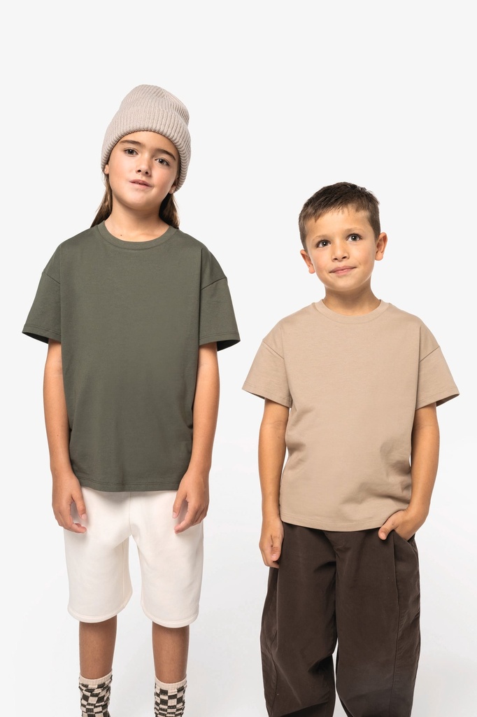[NS340-OrganicKhaki-12/14ans] NS340 - T-shirt écoresponsable à épaules tombantes enfant - OrganicKhaki (12/14 ANS)