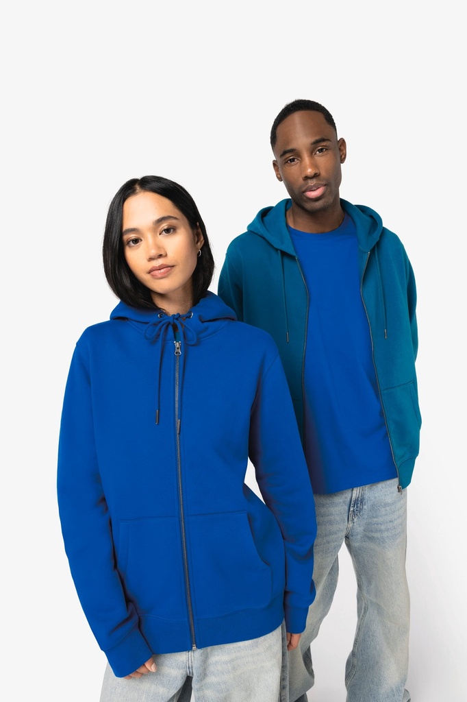 [NS402-NavyBlue-2XS] NS402 - Sweat-shirt écoresponsable zippé à capuche unisexe - NavyBlue (2XS)