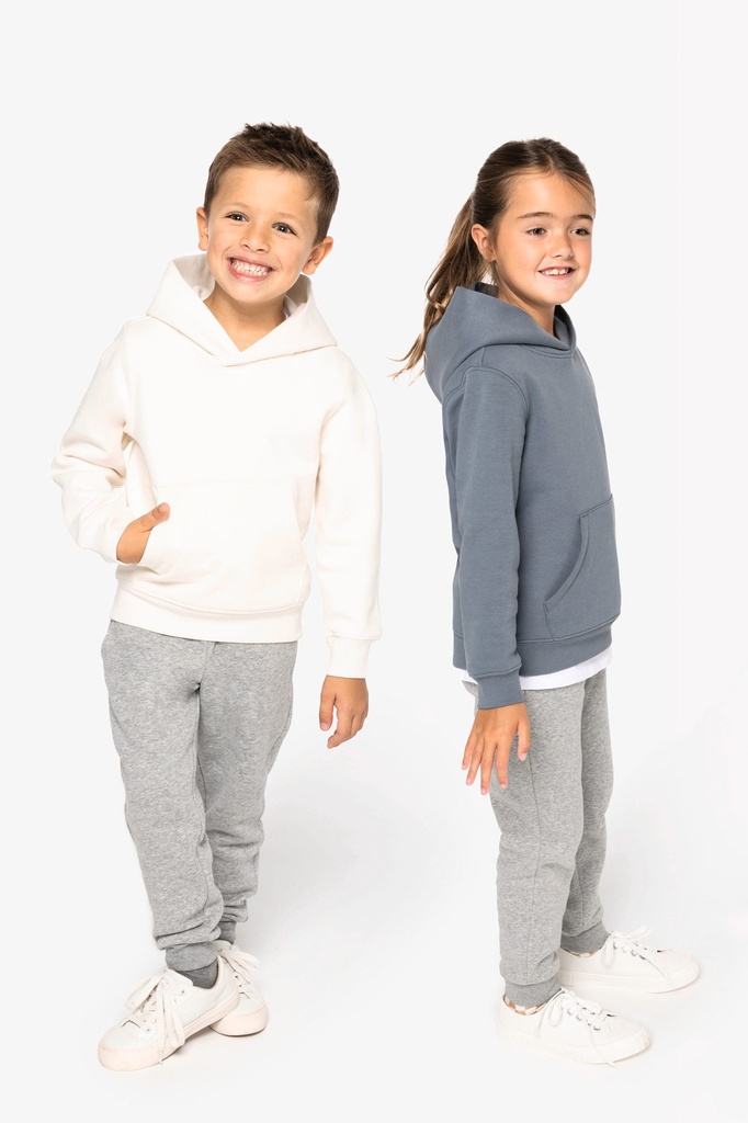 [NS404-SeaBlue-12/14ans] NS404 - Sweat-shirt écoresponsable à capuche enfant - SeaBlue (12/14 ANS)