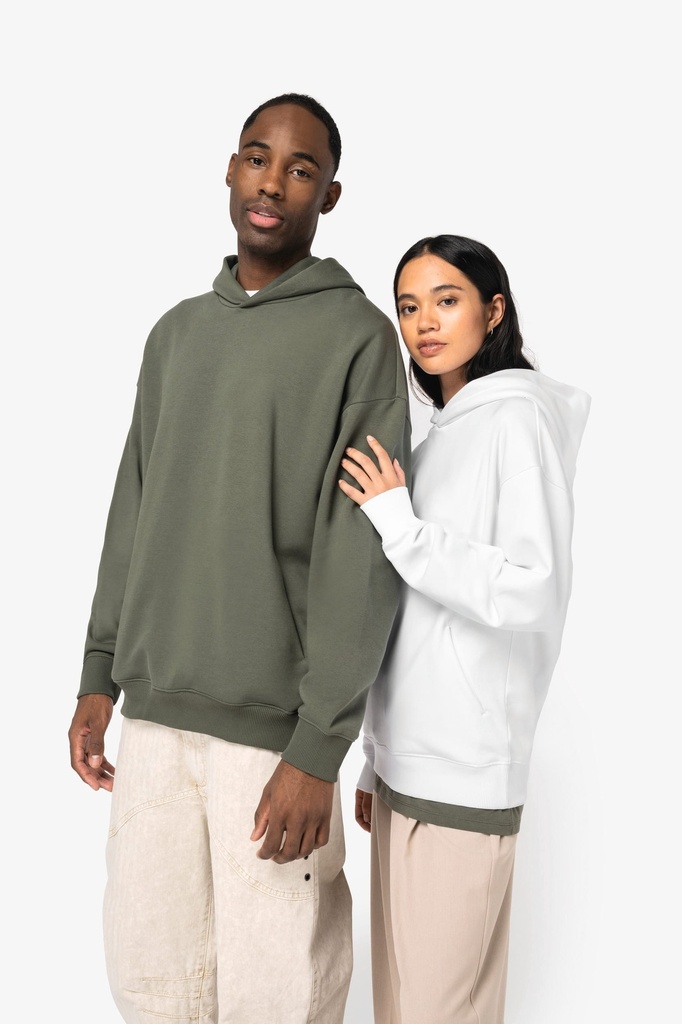 [NS408-BurntBrick-2XS] NS408 - Sweat-shirt écoresponsable à capuche oversize unisexe  - BurntBrick (2XS)