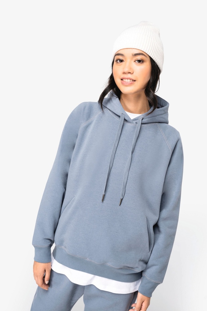 [NS422-MineralGrey-XS] NS422 - Sweat-shirt écoresponsable à capuche raglan femme - MineralGrey (XS)