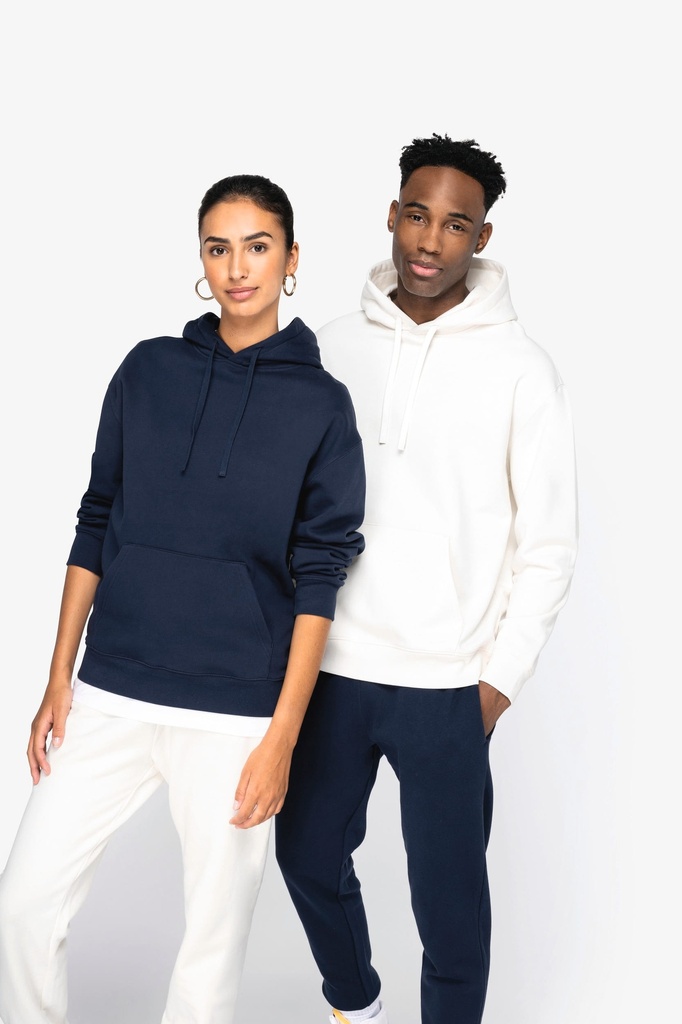 [NS436-NavyBlue-2XS] NS436 - Sweat-shirt écoresponsable à capuche à épaules tombantes molleton gratté unisexe  - NavyBlue (2XS)