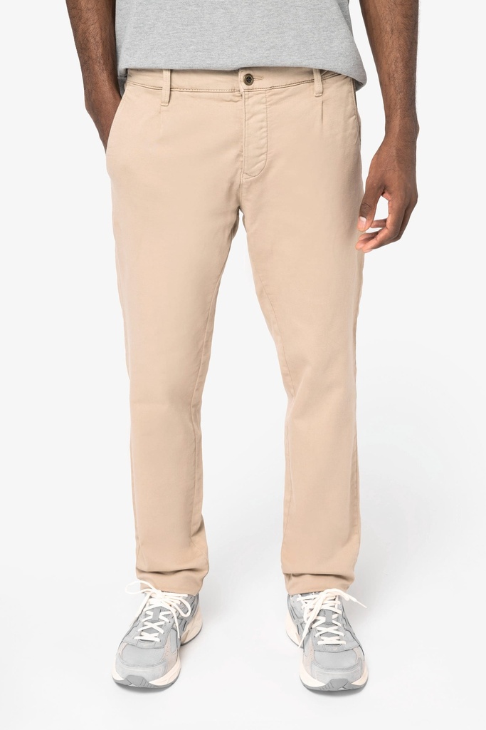 [NS705-WashedWetSand-S] NS705 - Chino French Terry homme  - WashedWetSand (S)