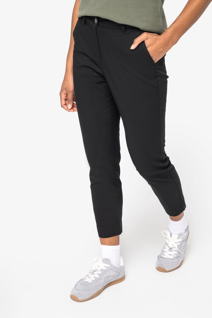 [NS737-OrganicKhaki-44FR] NS737 - Pantalon chino 7/8 écoresponsable femme - OrganicKhaki (44FR)
