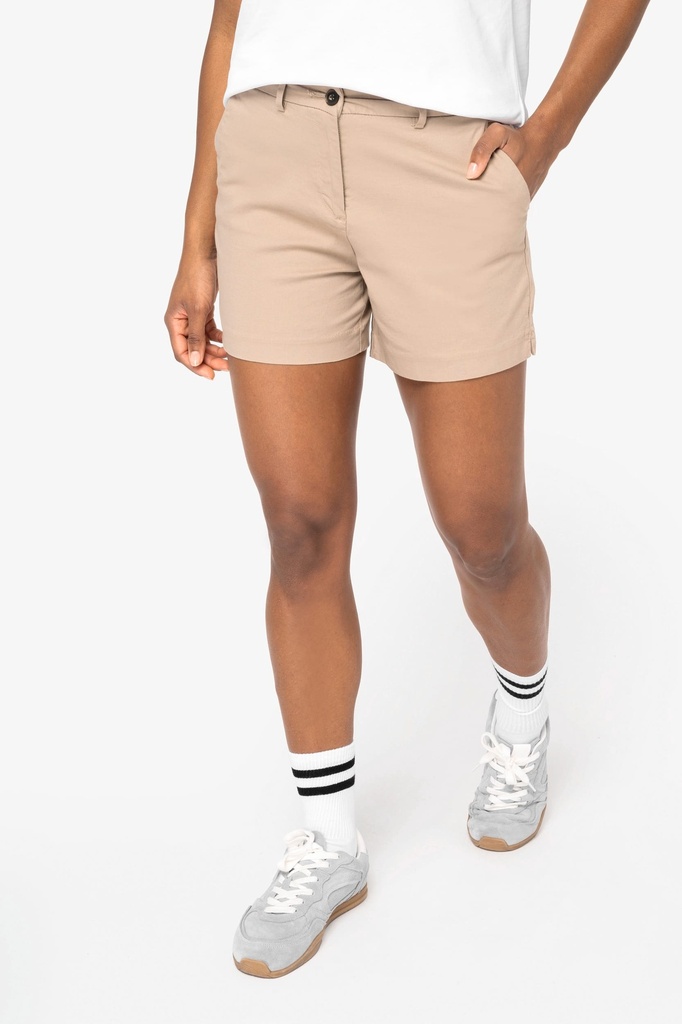 [NS739-Peach-44FR] NS739 - Bermuda chino écoresponsable femme - Peach (44FR)