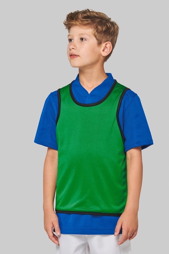 [PA046-Lime_SpicyOrange-10/14ans] PA046 - Chasuble de rugby réversible enfant - Lime_SpicyOrange (10/14 ans)