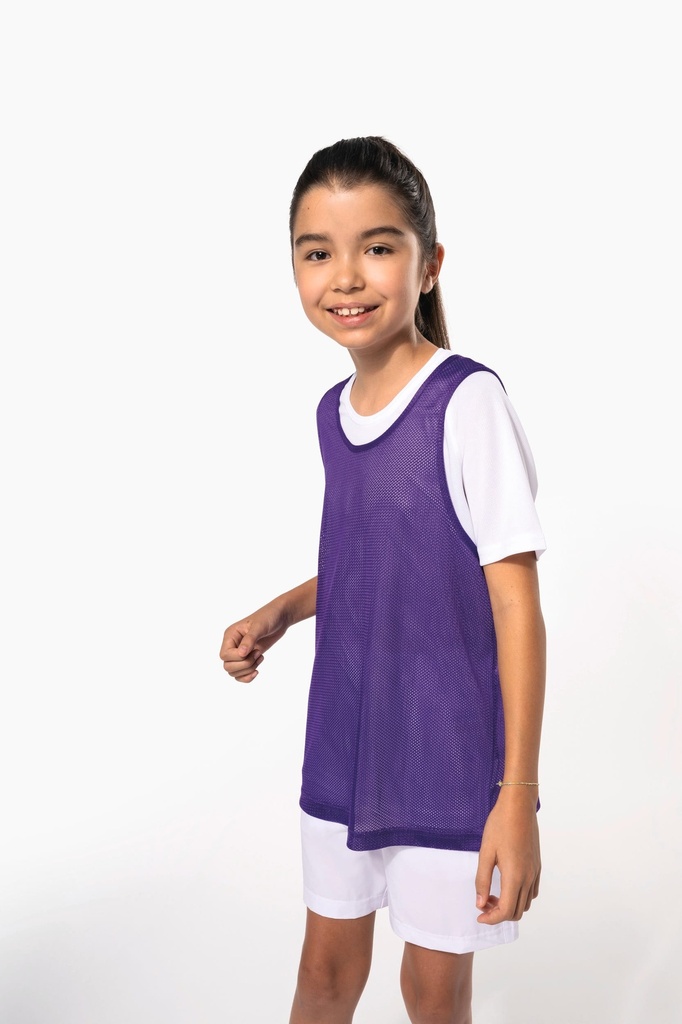 [PA047-FluorescentGreen-10/14ans] PA047 - Chasuble en filet léger multisports enfant - FluorescentGreen (10/14 ans)