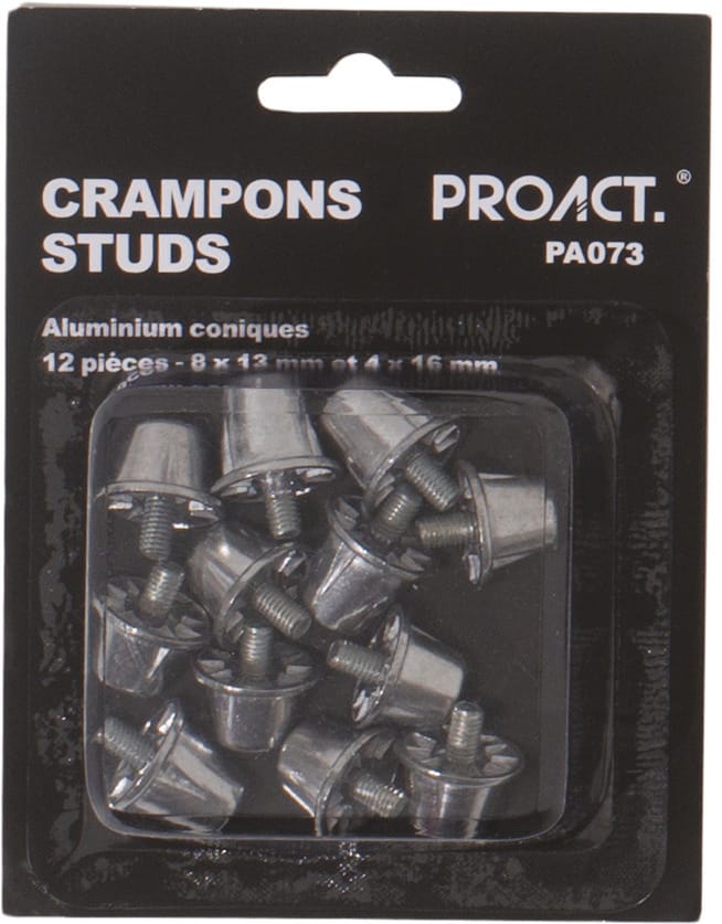 [PA073-Silver-8x13mm+4x16mm] PA073 -  Boîte de 12 crampons alu coniques - Silver