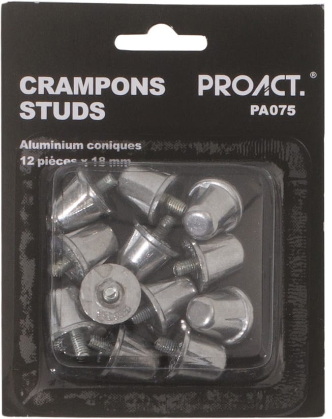 PA075 - Boîte de 12 crampons  alu coniques - Silver