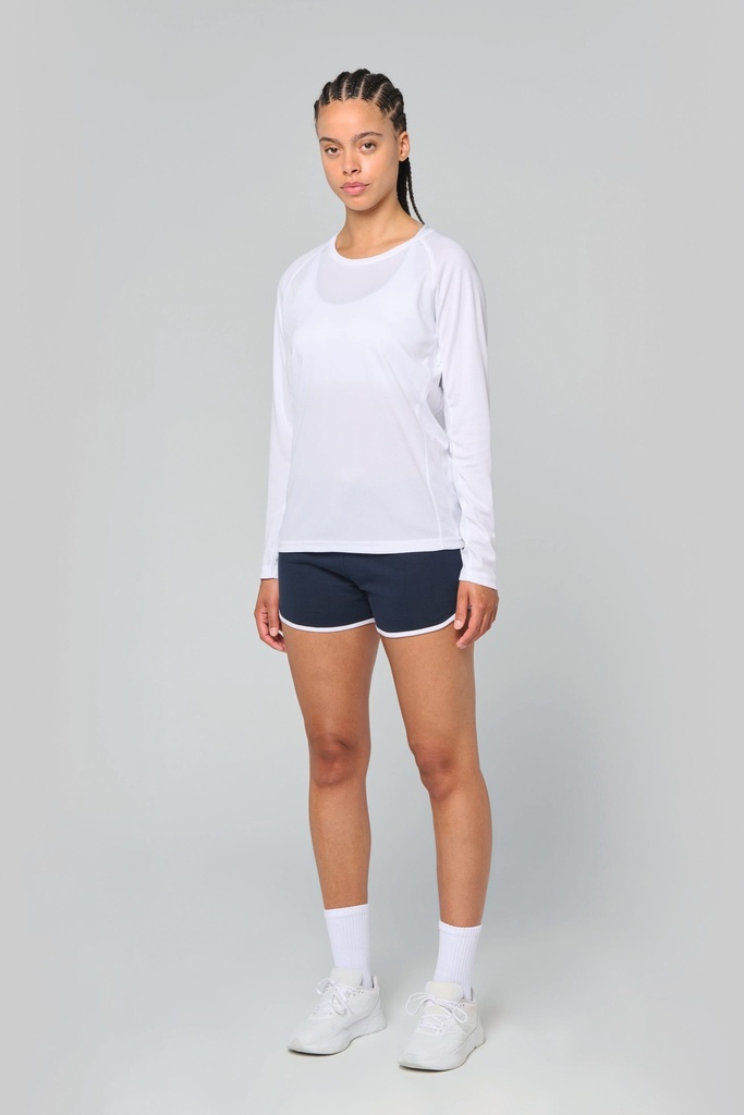 [PA1021-Navy_White-XS] PA1021 - Short de sport femme - Navy_White (XS)