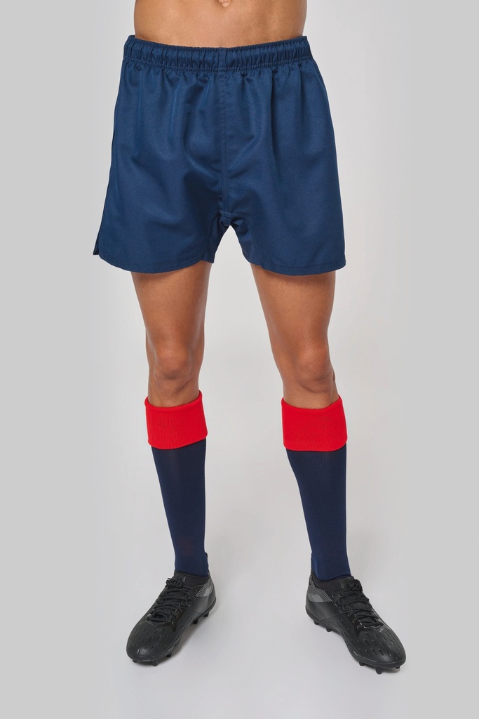 [PA138-SportyRed-XS] PA138 - Short de rugby élite unisexe - SportyRed (XS)