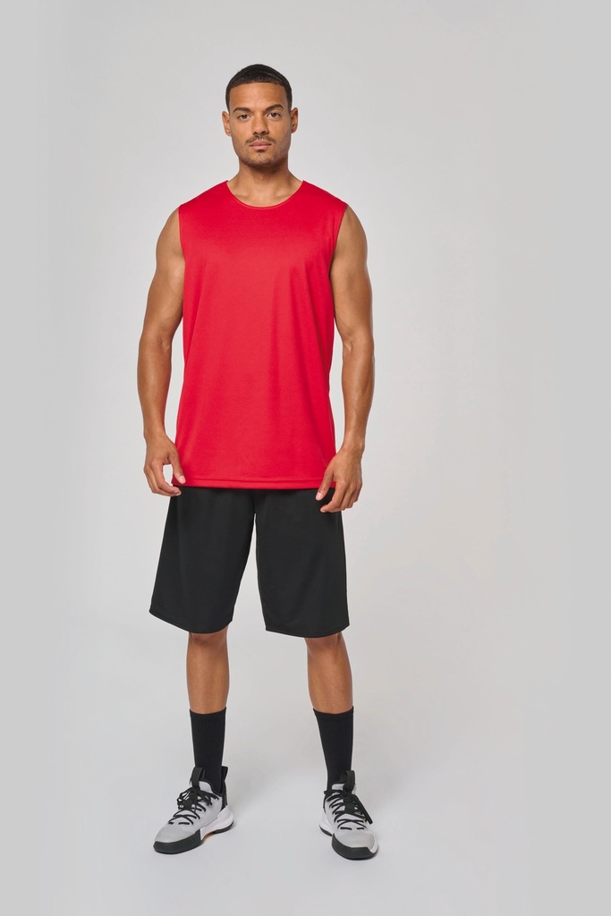 [PA162-SportyRed_White-3XL] PA162 - Short réversible basket-ball unisexe - SportyRed_White (3XL)