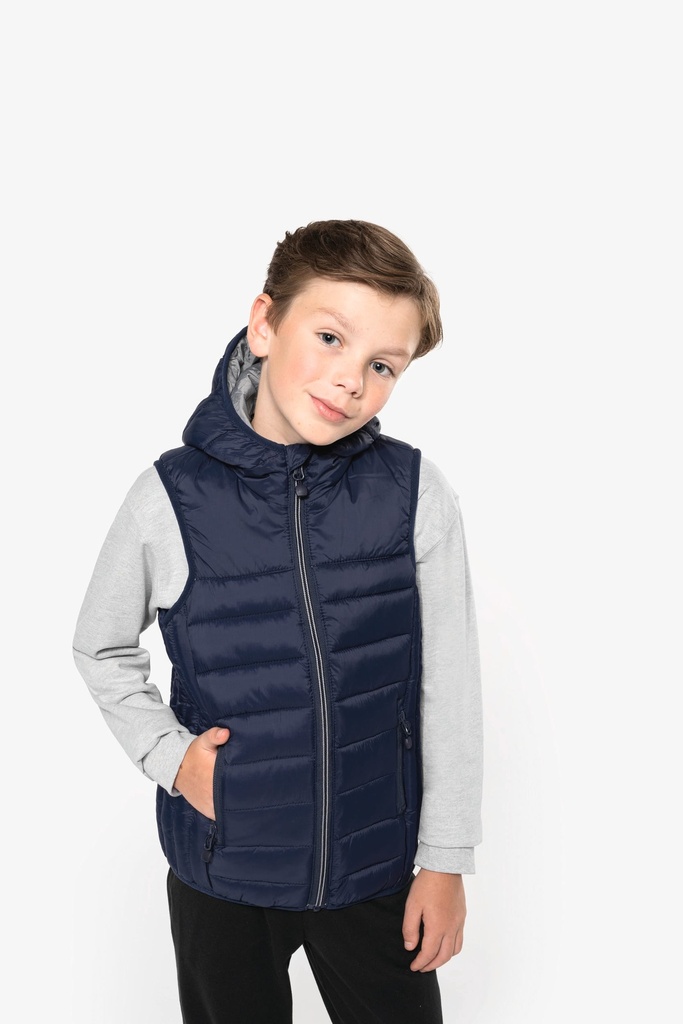 PA238 - Bodywarmer à capuche enfant - Navy