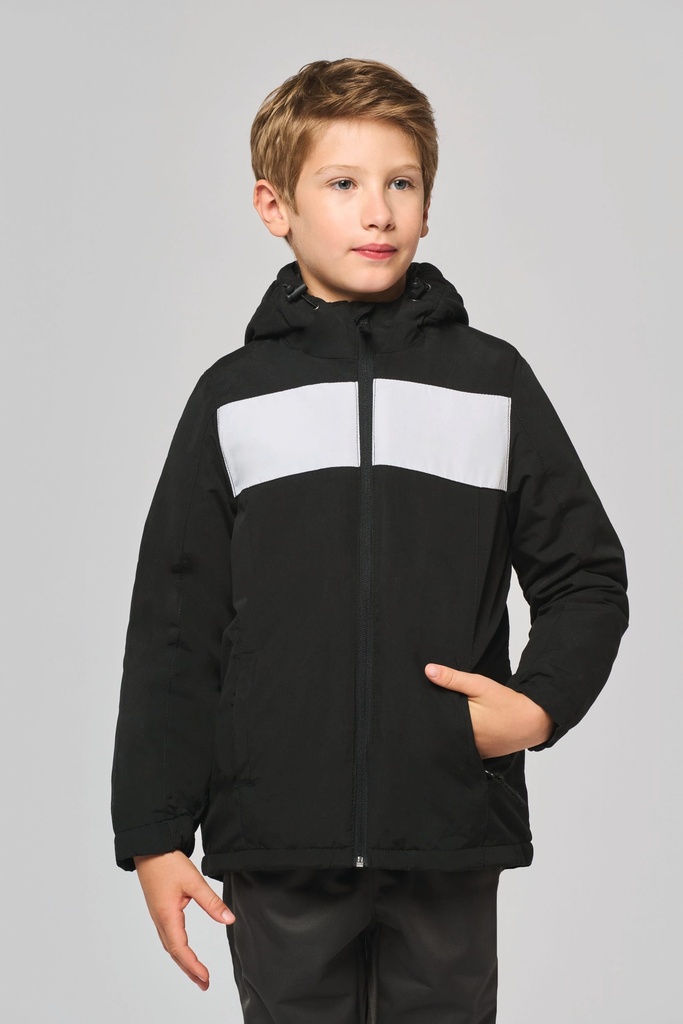 [PA241-Black_White-12/14ans] PA241 - Veste club enfant - Black_White (12/14 ANS)