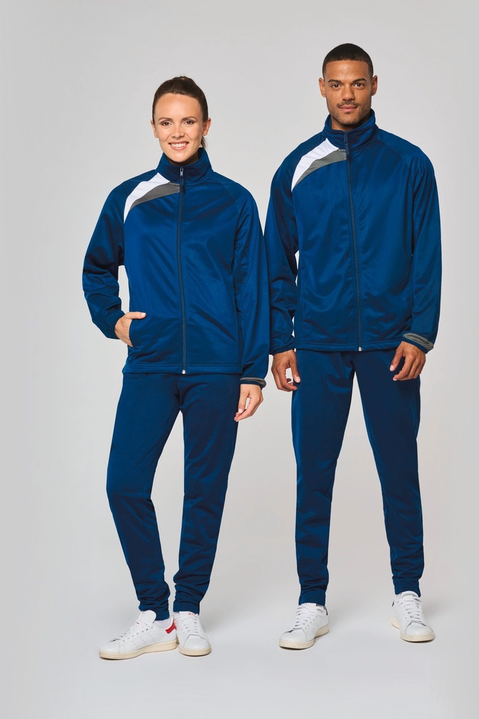 [PA306-Sportynavy/White/Stormgrey-XS] PA306 - Veste de survêtement unisexe  - Sportynavy/White/Stormgrey (XS)
