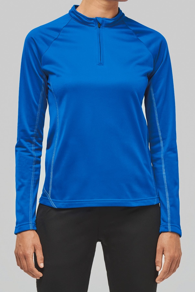 [PA336-SportyRoyalBlue-XS] PA336 - Haut de sport manches longues ¼ zip femme - SportyRoyalBlue (XS)