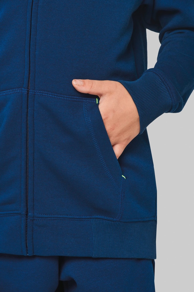 [PA386-Black-12/14ans] PA386 - Veste zippée à capuche enfant - Black (12/14 ANS)