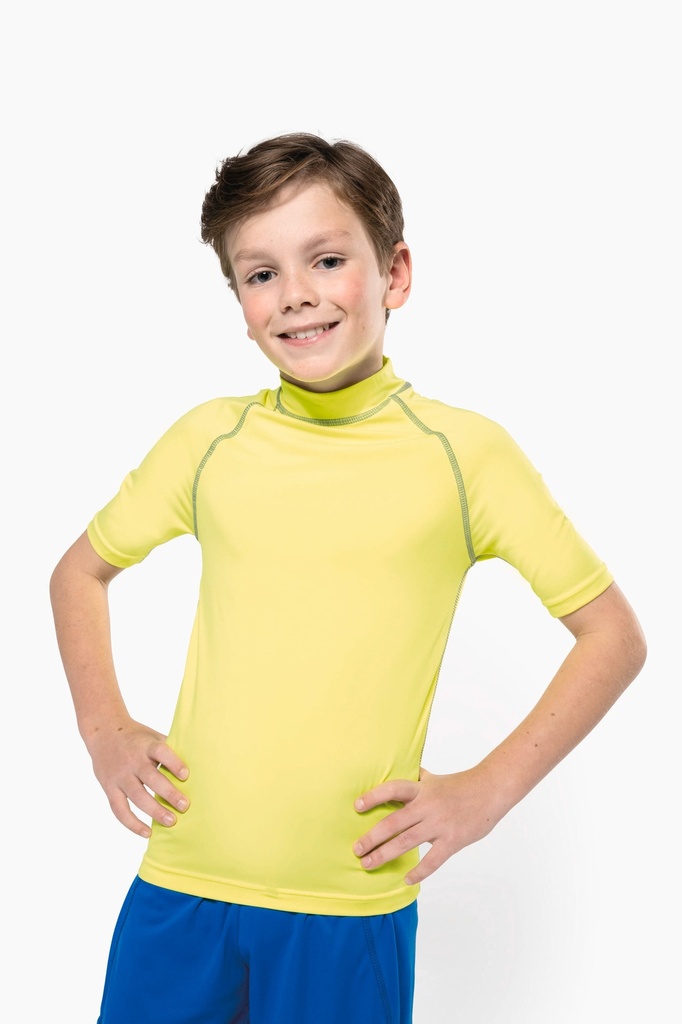 [PA4008-SportyNavy-12/14ans] PA4008 - T-shirt technique à manches courtes avec protection anti-UV enfant - SportyNavy (12/14 ANS)