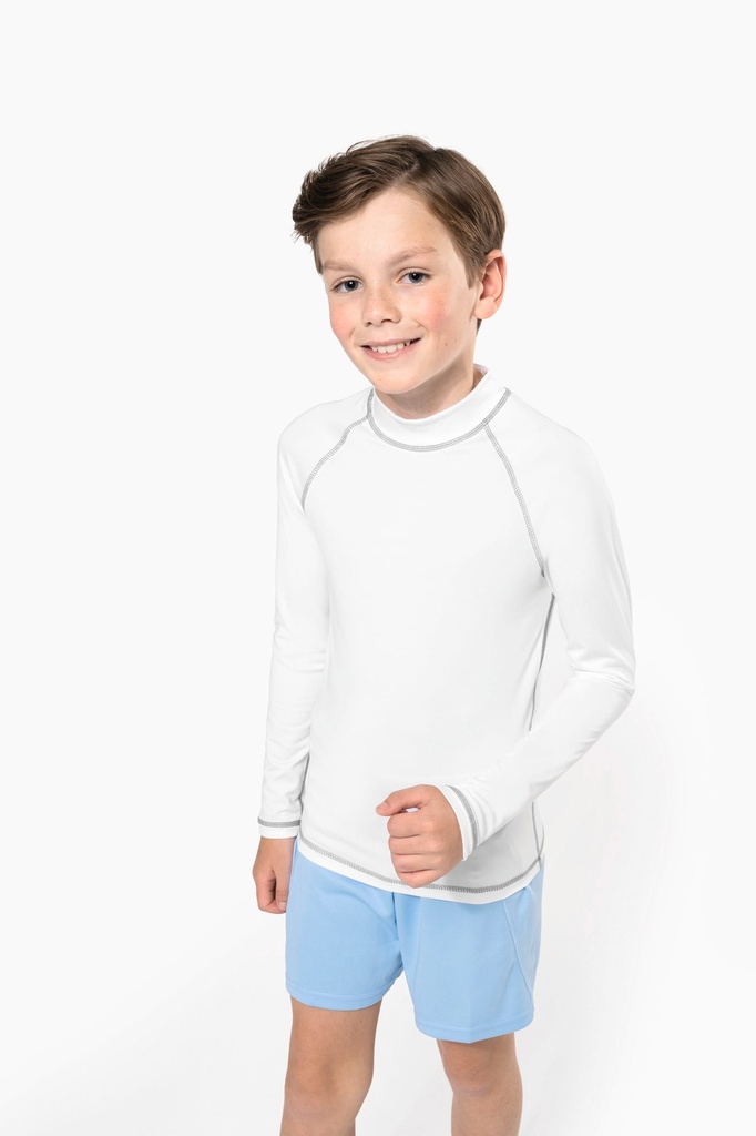 [PA4018-FluorescentYellow-12/14ans] PA4018 - T-shirt technique à manches longues avec protection anti-UV enfant - FluorescentYellow (12/14 ANS)