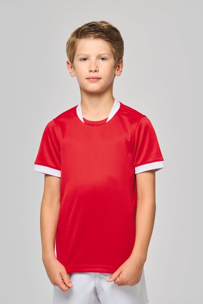 [PA4028-Black-12/14ans] PA4028 - Maillot de rugby manches courtes enfant - Black (12/14 ANS)