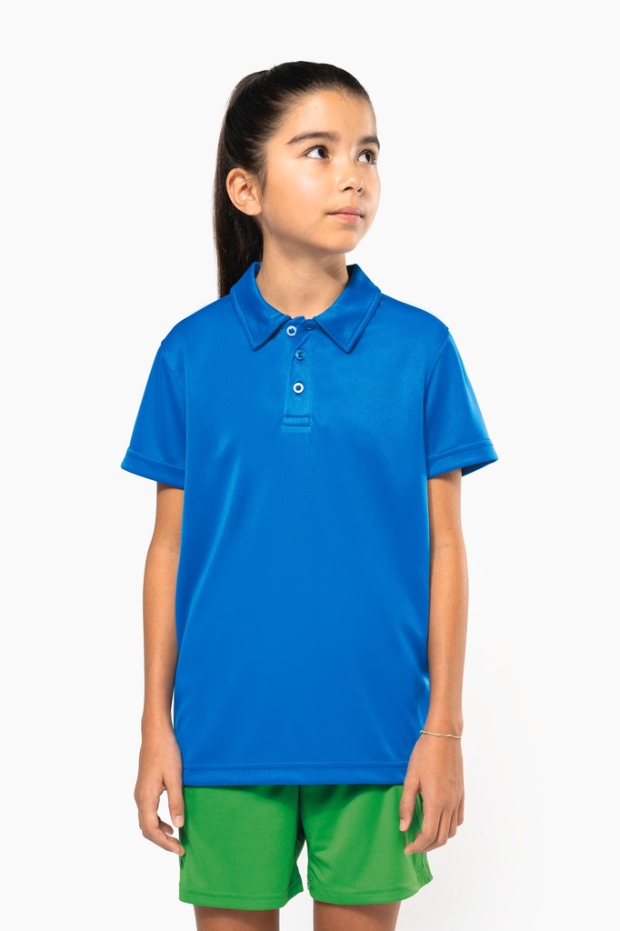 [PA484-Navy-12/14ans] PA484 - Polo sport manches courtes enfant - Navy (12/14 ANS)