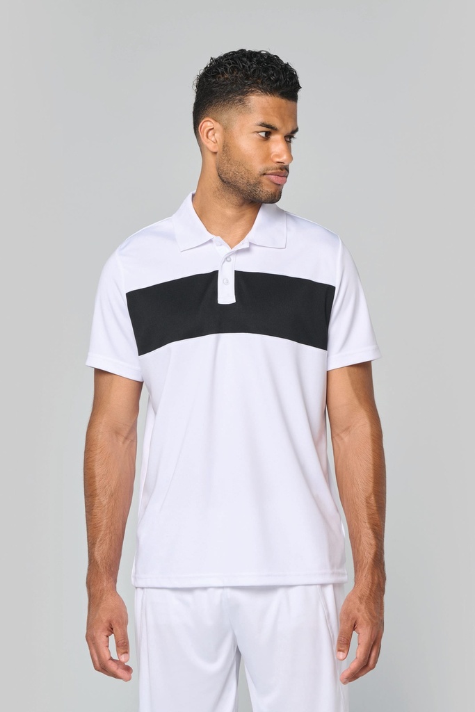 PA493 - Polo manches courtes unisexe - SportyNavy_White