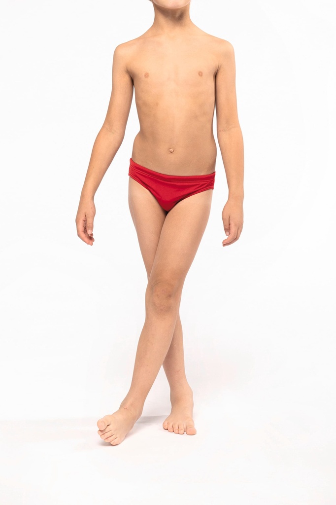 [PA951-SportyRed-12/14ans] PA951 - Slip de bain garçon - SportyRed (12/14 ANS)