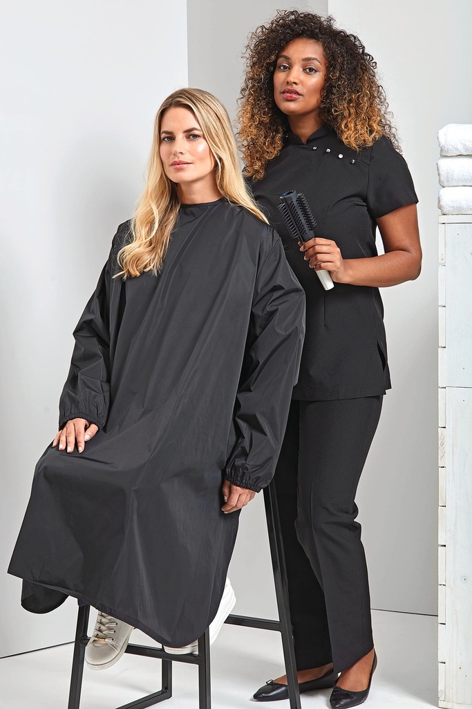 [PR117-Black-OneSize] PR117 - Robe de salon imperméable manches longues - Black