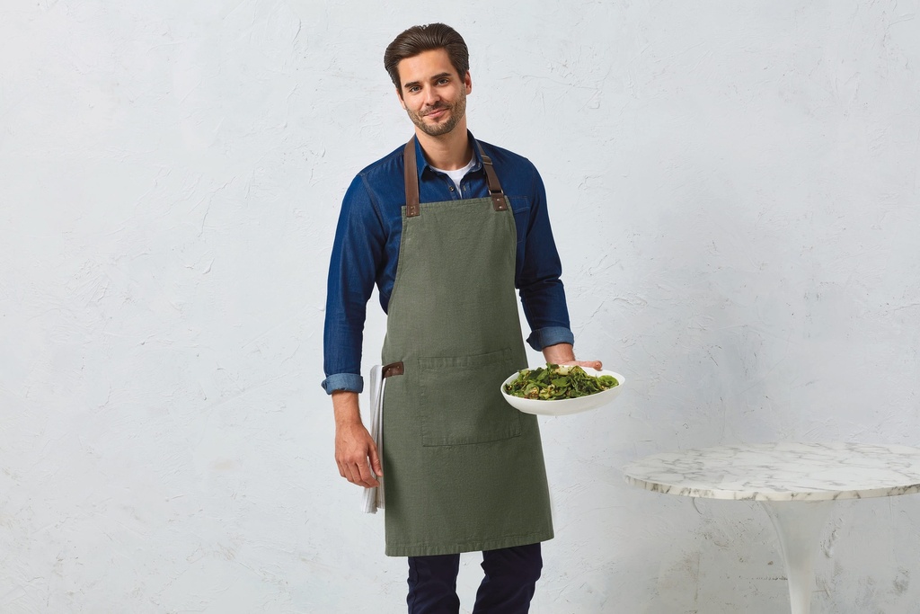 [PR144-Moss-OneSize] PR144 - Tablier à bavette "Annex"  - Moss