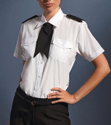 PR312 - Chemise Femme manches courtes Pilote - White