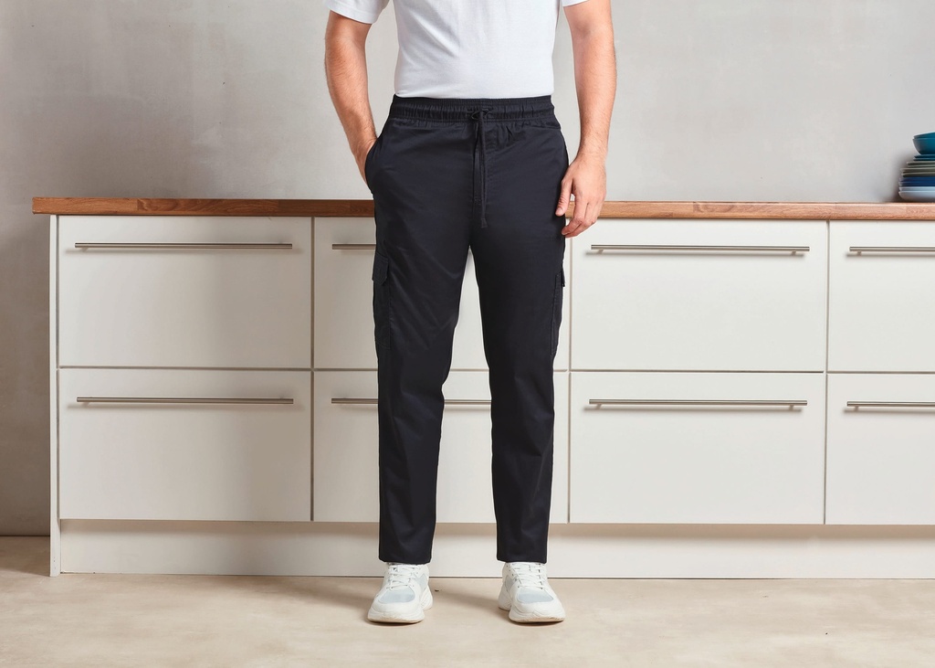 [PR555-Black-XS] PR555 - Pantalon de chef "Essential" - Black (XS)