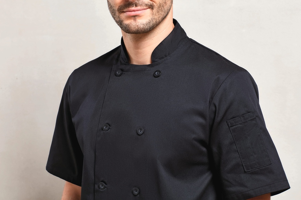 [PR656-Steel-XS] PR656 - Veste de cuisine manches courtes - Steel (XS)
