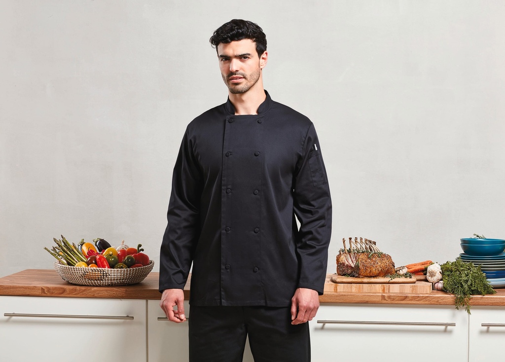 PR903 - Veste chef cuisinier manches longues Coolchecker® - Black