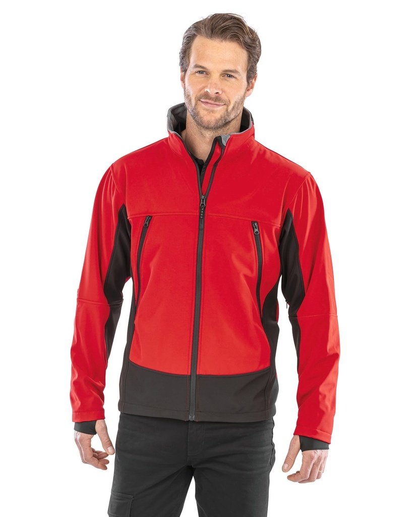 [R120-Red_Black-S] R120 - Veste softshell Activity - Red_Black (S)