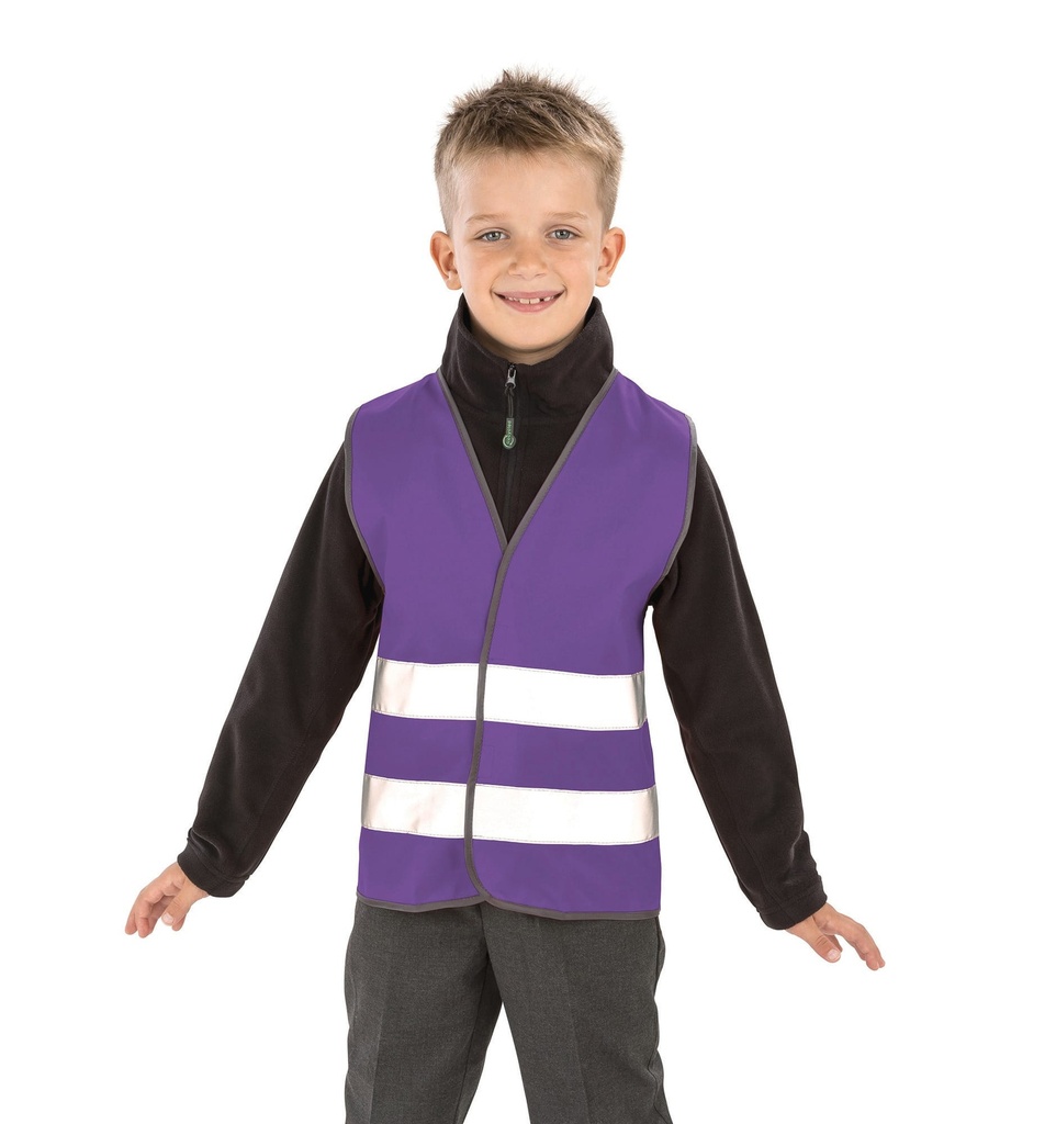 [R200JEV-Burgundy-10/12ans] R200JEV - Gilet de visibilité enfant - Burgundy (10/12 ans)