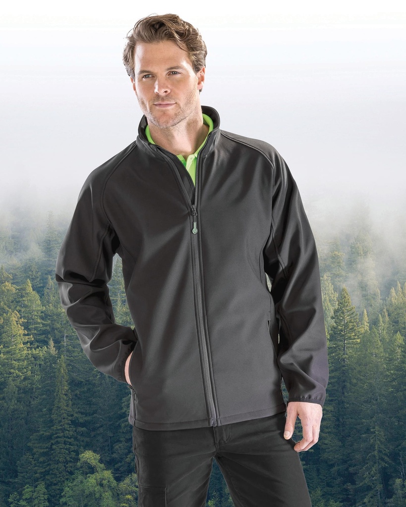 [R231M-Charcoal_Black-S] R231M - Veste Softshell Homme Printable - Charcoal_Black (S)