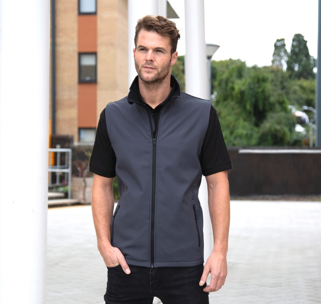 [R232M-Navy/Navy-S] R232M - Bodywarmer Softshell Homme Printable - Navy/Navy (S)
