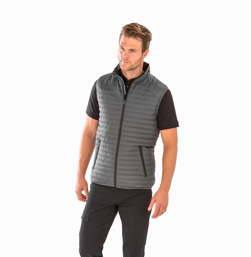 [R239X-Black_Red-XS] R239X - Bodywarmer THERMOQUILT recyclé - Black_Red (XS)
