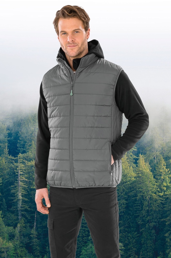 [R244X-Navy-XS] R244X - Bodywarmer recyclé et matelassé Core - Navy (XS)