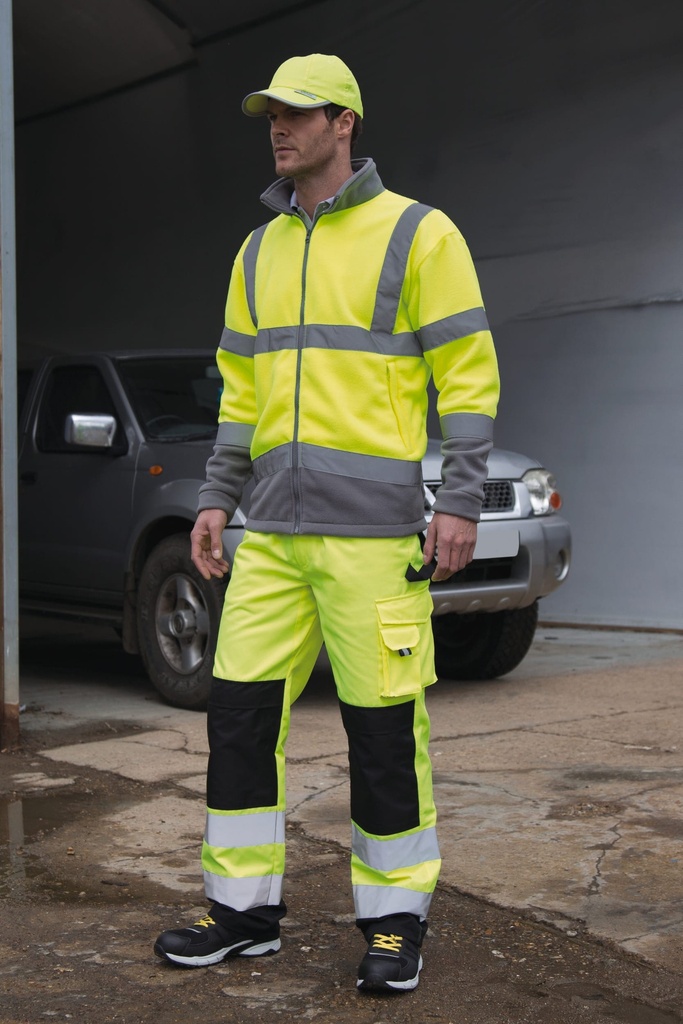 [R327X-FluorescentYellow-XS] R327X - Pantalon cargo de sécurité - FluorescentYellow (XS)