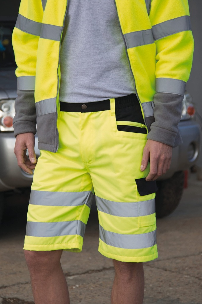 [R328X-FluorescentYellow-XS] R328X - Short cargo de sécurité - FluorescentYellow (XS)