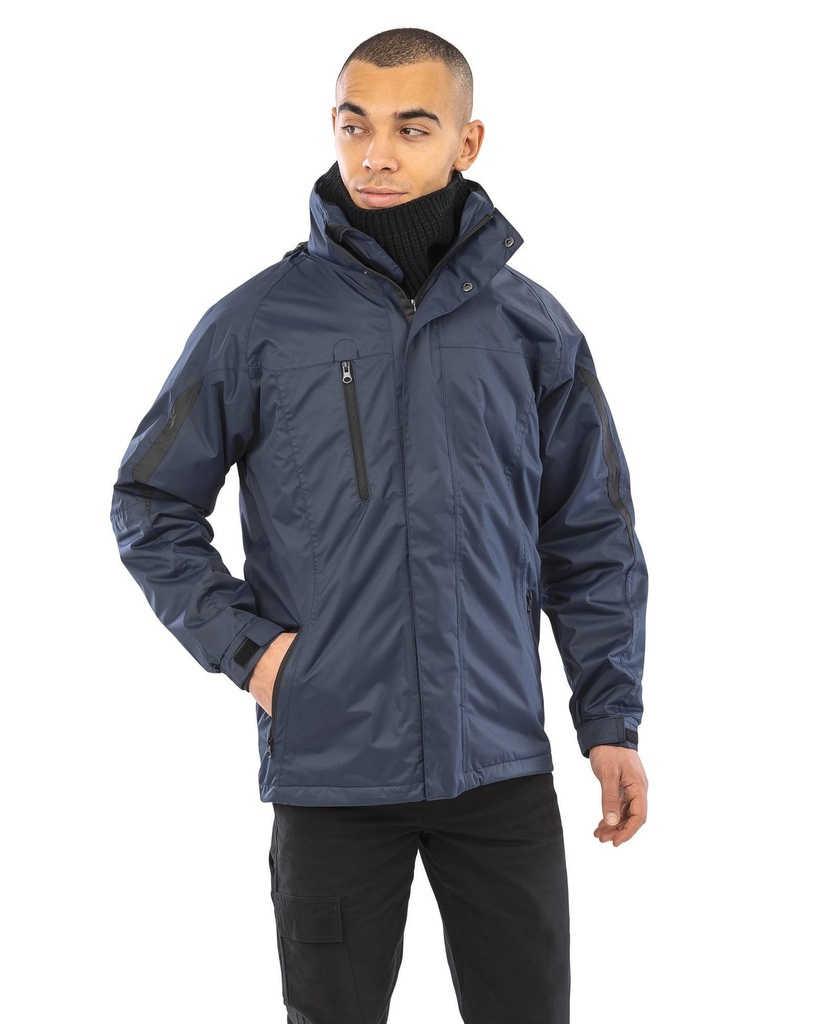 [R400M-Black-S] R400M - Parka 3en1 intérieur Softshell - Black (S)