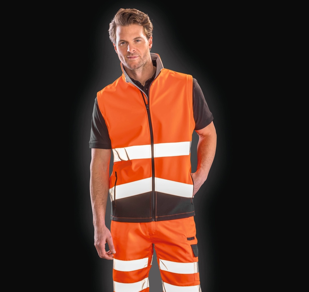 R451X - Gilet softshell High Viz - FluorescentYellow_Black
