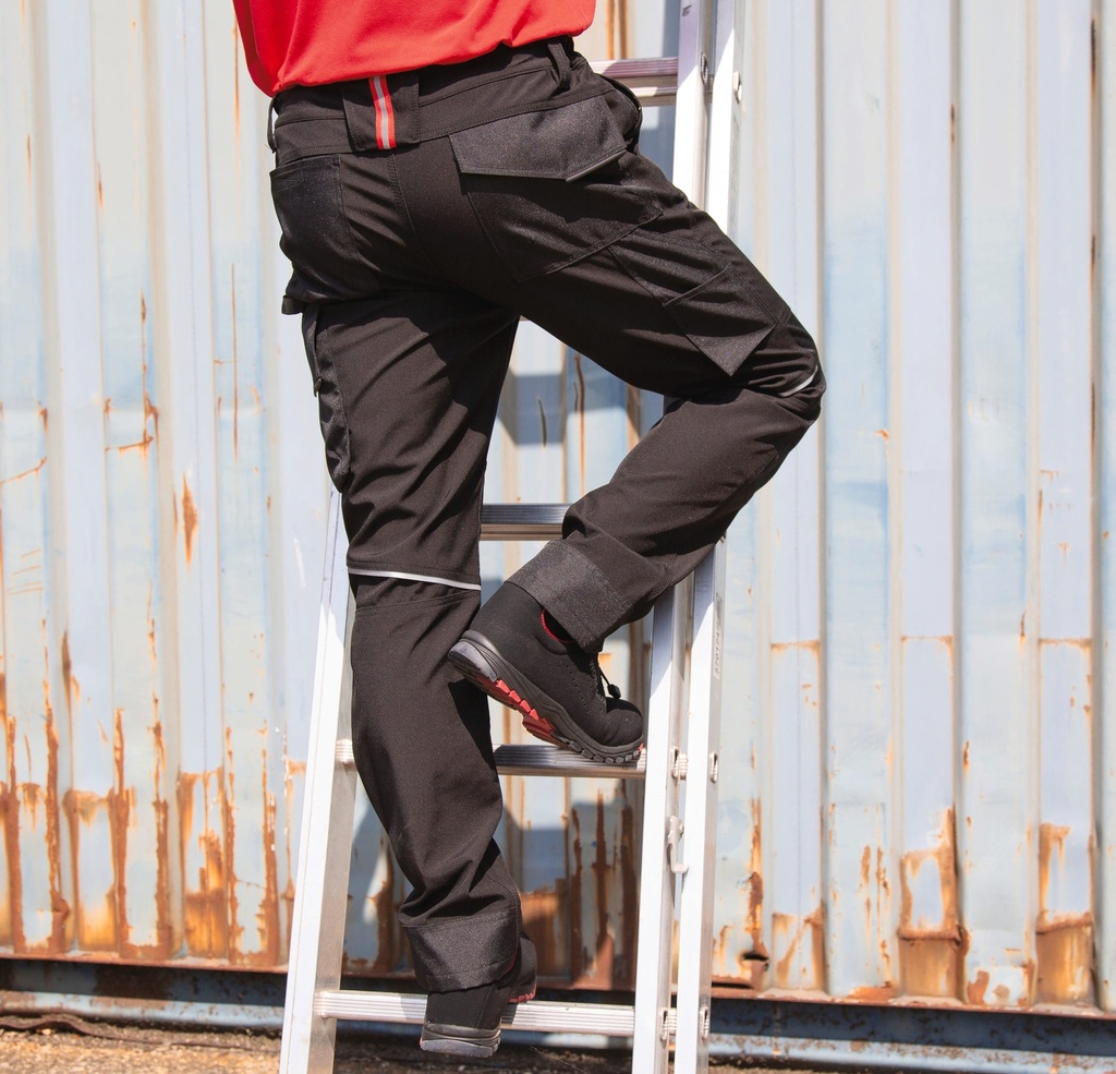[R473X-Black-S] R473X - Pantalon de travail slim SOFTSHELL - Black (S)