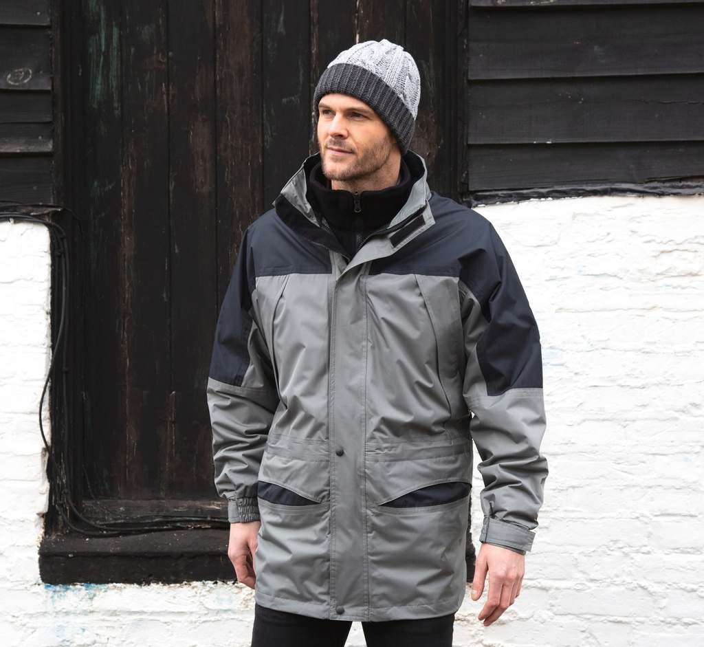 [R99-Grey_Black-S] R99 - Parka 3 en 1 Alaska - Grey_Black (S)