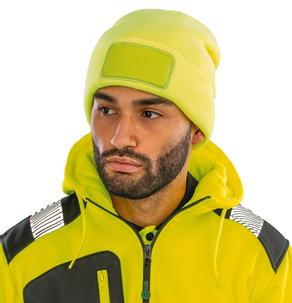 [RC034X-Yellow-OneSize] RC034X - Bonnet imprimable double Tricot THINSULATE - Yellow