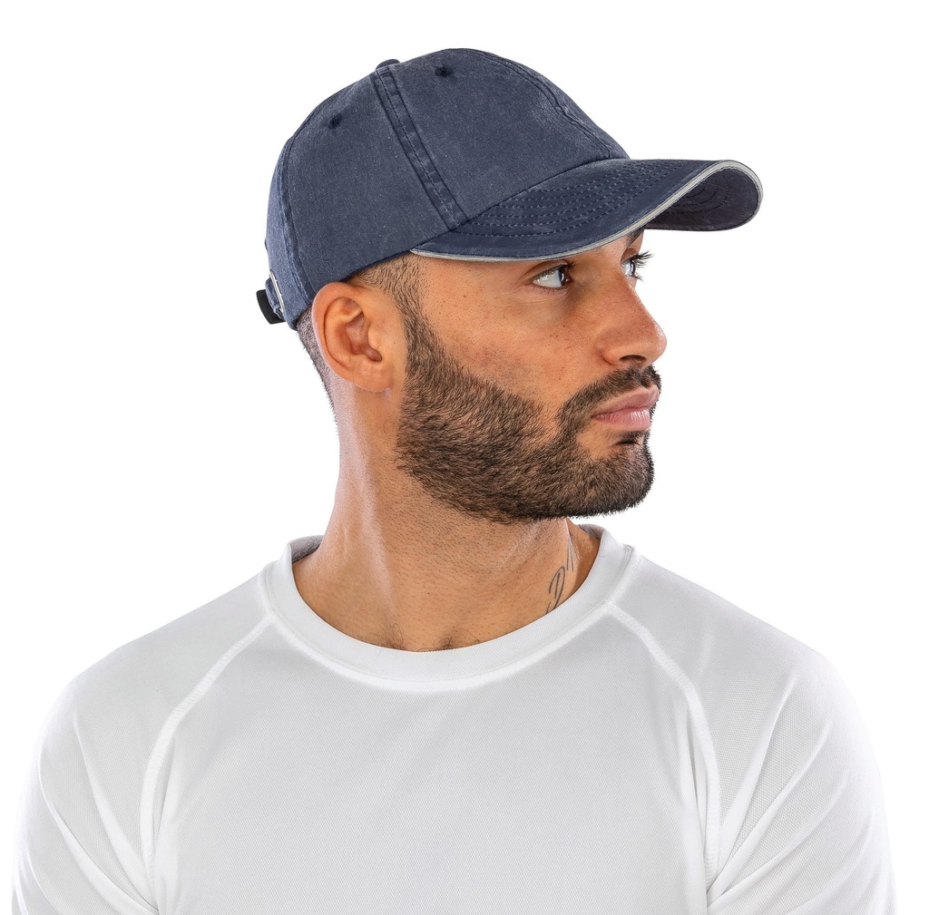 [RC054X-Olive_Stone-OneSize] RC054X - Casquette coton fine ligne lavé avec visière sandwich - Olive_Stone