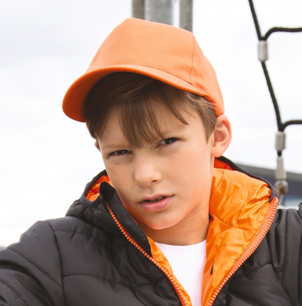 [RC084J-Orange-OneSize] RC084J - Casquette Boston junior - Orange